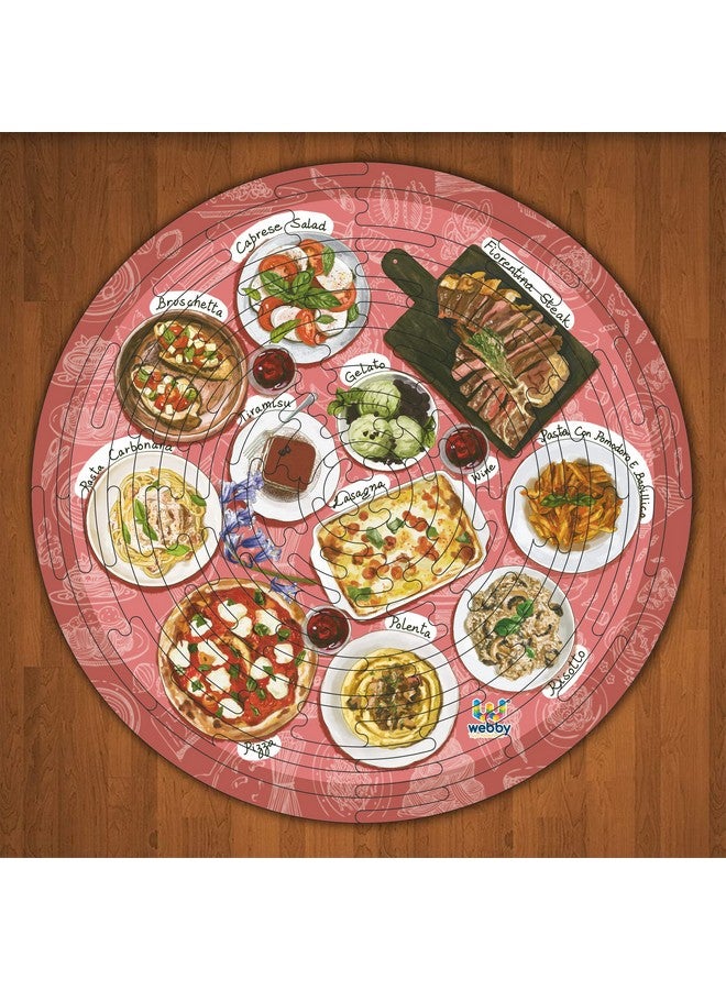 ويبي أحجية خشبية من Webby Noozles للطعام الإيطالي، 70 قطعة للأولاد والبنات - Image 4