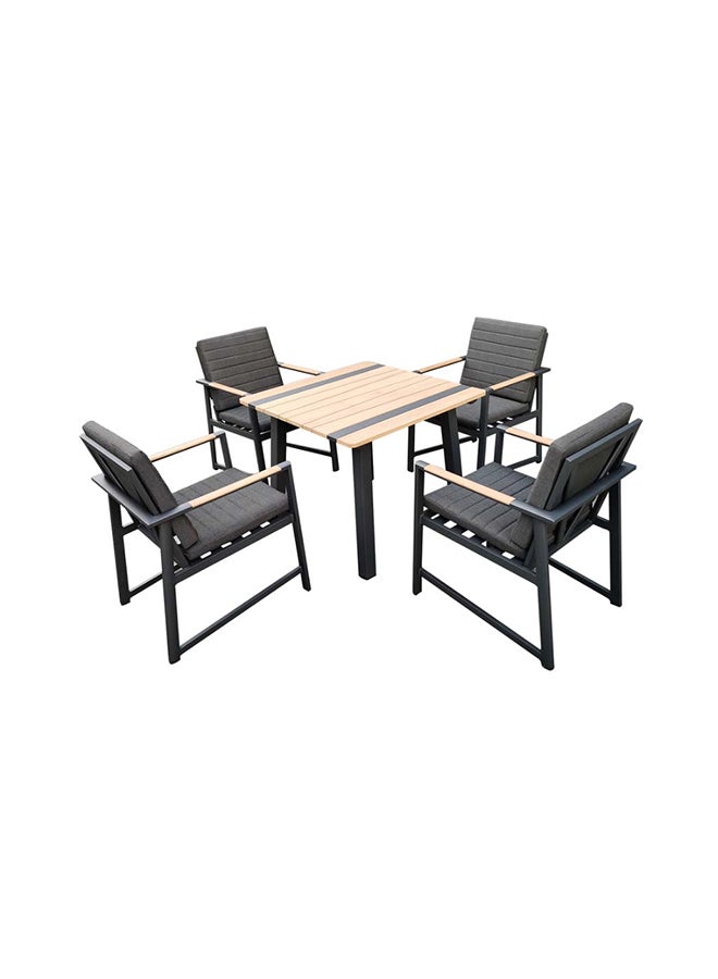 Suncoast Vision Dining Set 4-Seater - Charcoal  - Image 1