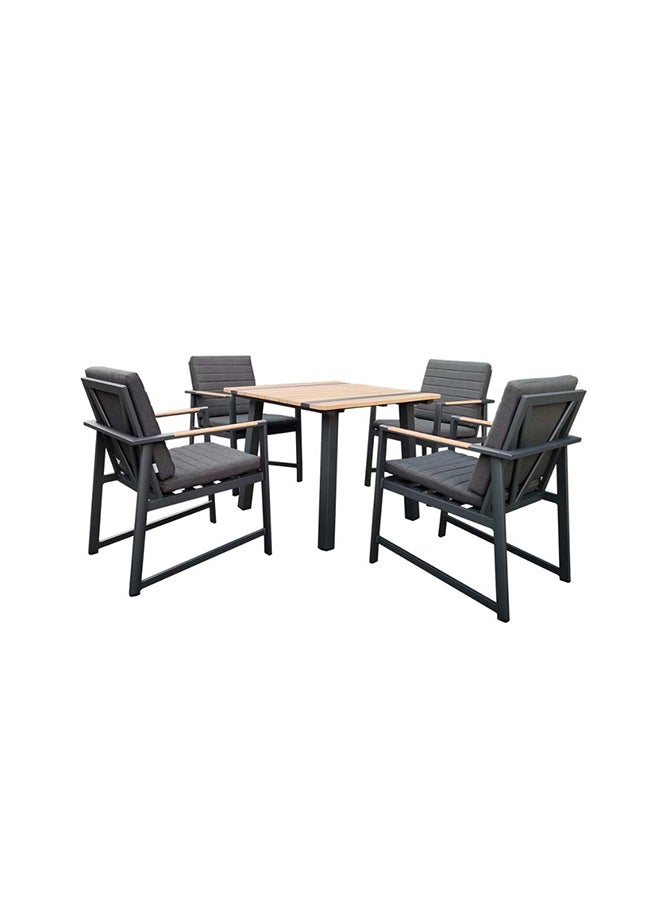 Suncoast Vision Dining Set 4-Seater - Charcoal  - Image 2
