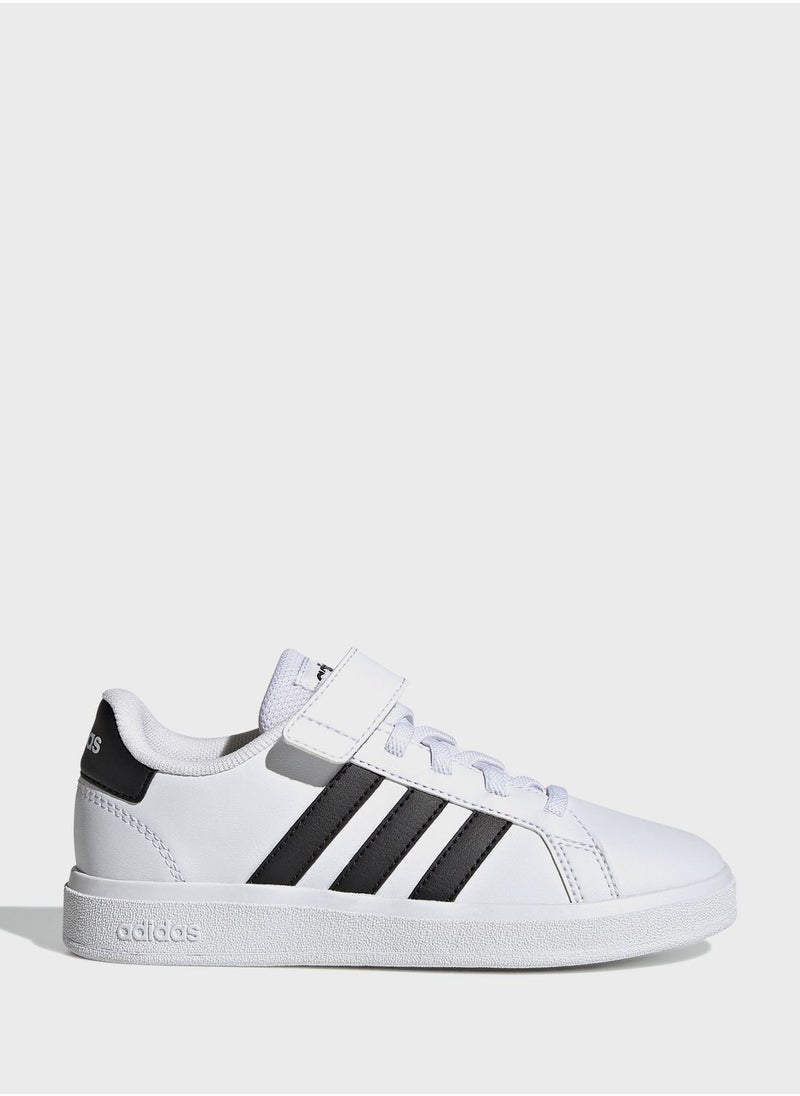 Adidas - Grand Court Elastic Lace And Top Strap Shoes - Image 1