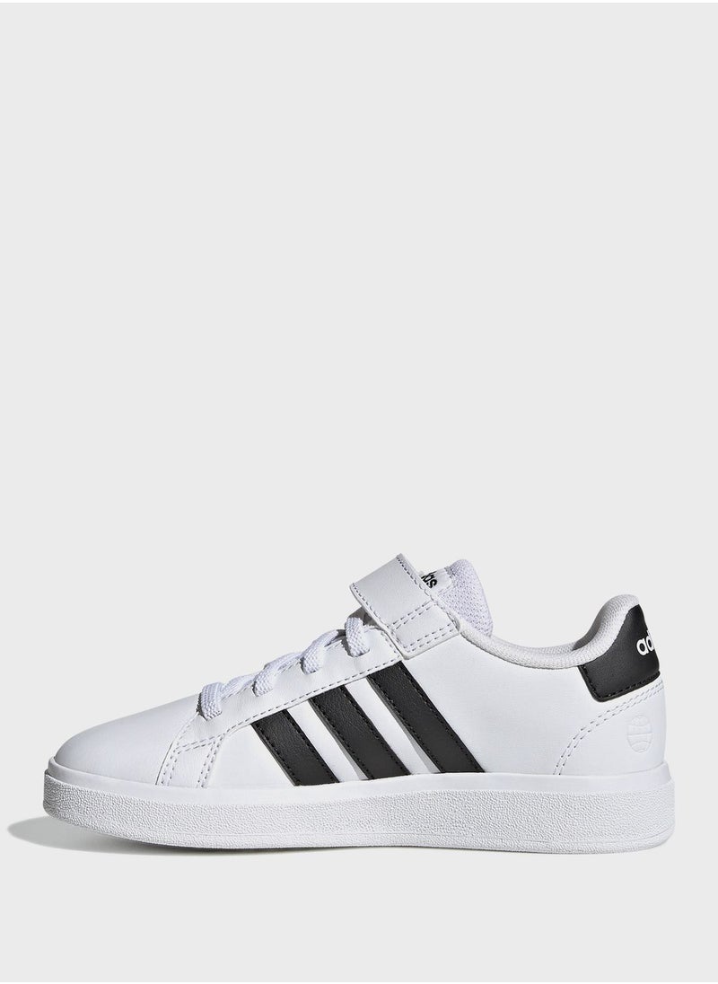 Adidas - Grand Court Elastic Lace And Top Strap Shoes - Image 1