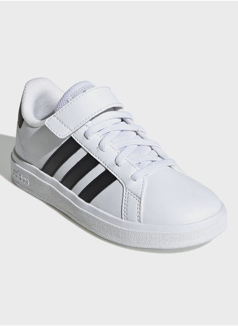 Adidas - Grand Court Elastic Lace And Top Strap Shoes - Image 1