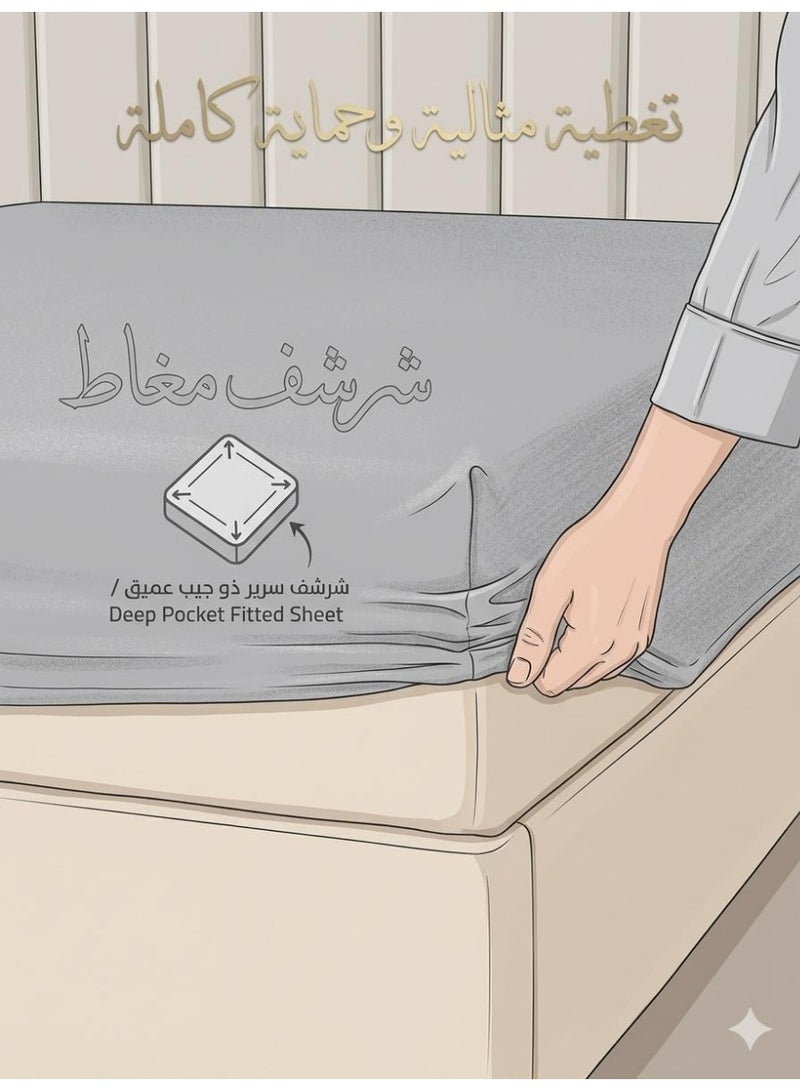 MingLi Luxurious winter velvetComforter Set set with an elegant design and warm, comfortable fabric. 6 pieces: 1 comforter (220*240cm), 1 double sheet (200*200cm), 2 pillowcases (80*50cm), 2 cushion covers (50*50cm). - Image 3