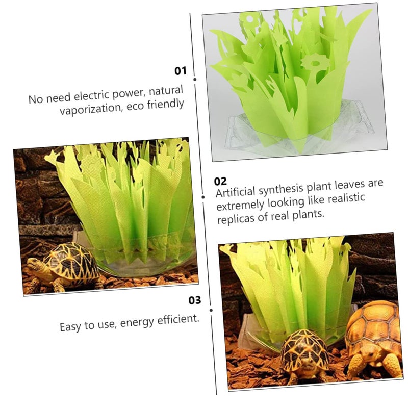 4 Pcs Non Electric Humidifier Simulation Plants For Reptile Terrarium Tortoise Pets 20x18cm As Shown - Image 4