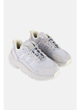 adidas Originals Kids Girl Zx 22 Lace Up Outdoor Sneaker Shoes, Grey  - Image 1