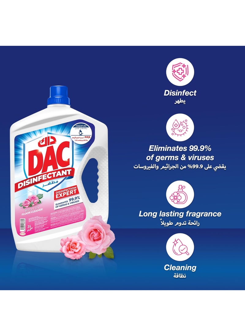 Dac Disinfectant With Total Protection Rose And Floral 2.9LX2 - Image 3