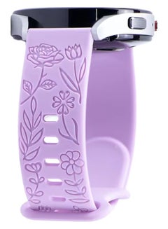 Flower Engraved Bands for Apple Watch 42mm 44mm 45mm 46mm 49mm, New Fashion Sport Strap Replacement Wristbands for iWatch Series