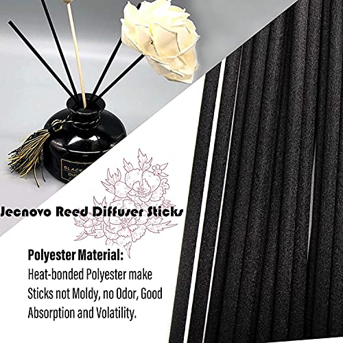 Resafy Reed Diffuser Sticks, Jecnovo Pack of 100 Fiber Sticks with Handmade Linen Bag, Safe and Non-Toxic, 9 Inches Long 3mm Diameter Aromatherapy Diffusers for Home, Spa and Office(Black) - Image 4