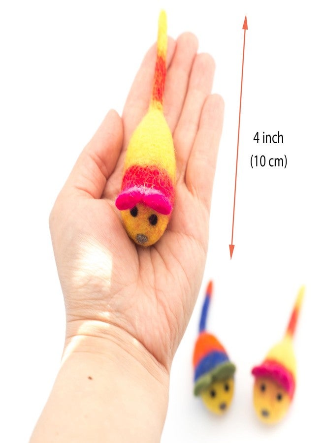 Glaciart One Wool Felt Mouse Cat Toys with Catnip - 3 Pack | 100% Handmade, Eco-Friendly, Durable | Natural, Safe for Indoor Cats | Minimalist Design - Image 5
