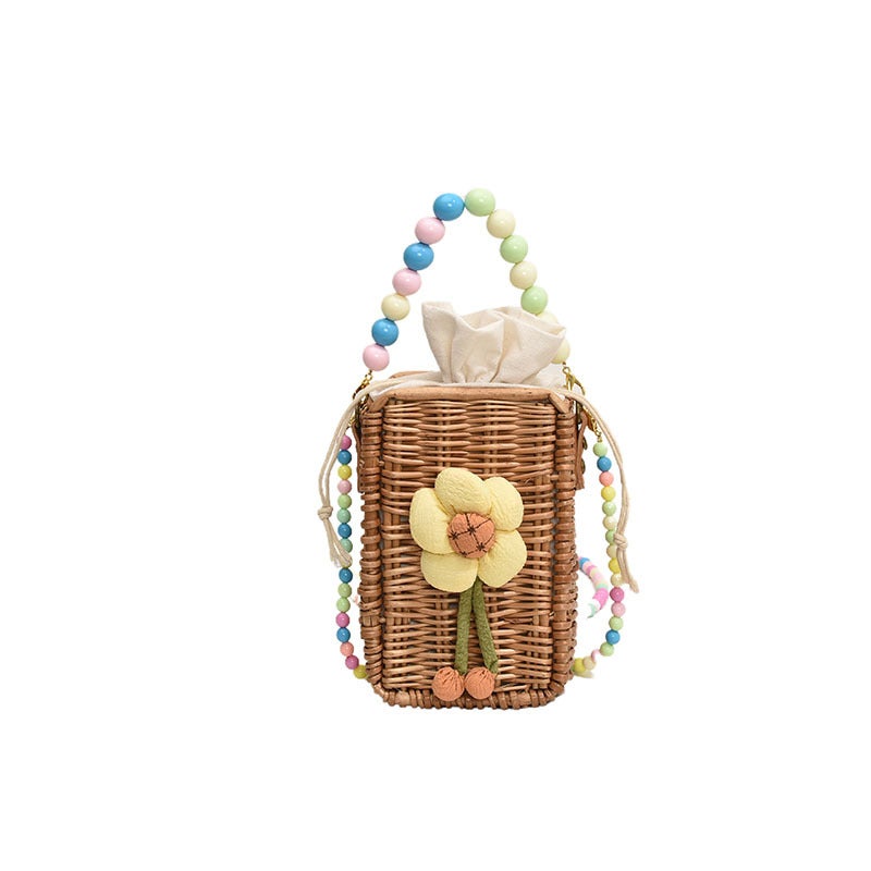 2024 Trendyy Design Straw Material Fabric Cross-Body Bag New Women'S Bag Trendyy Simple Shoulder Bag - Image 1