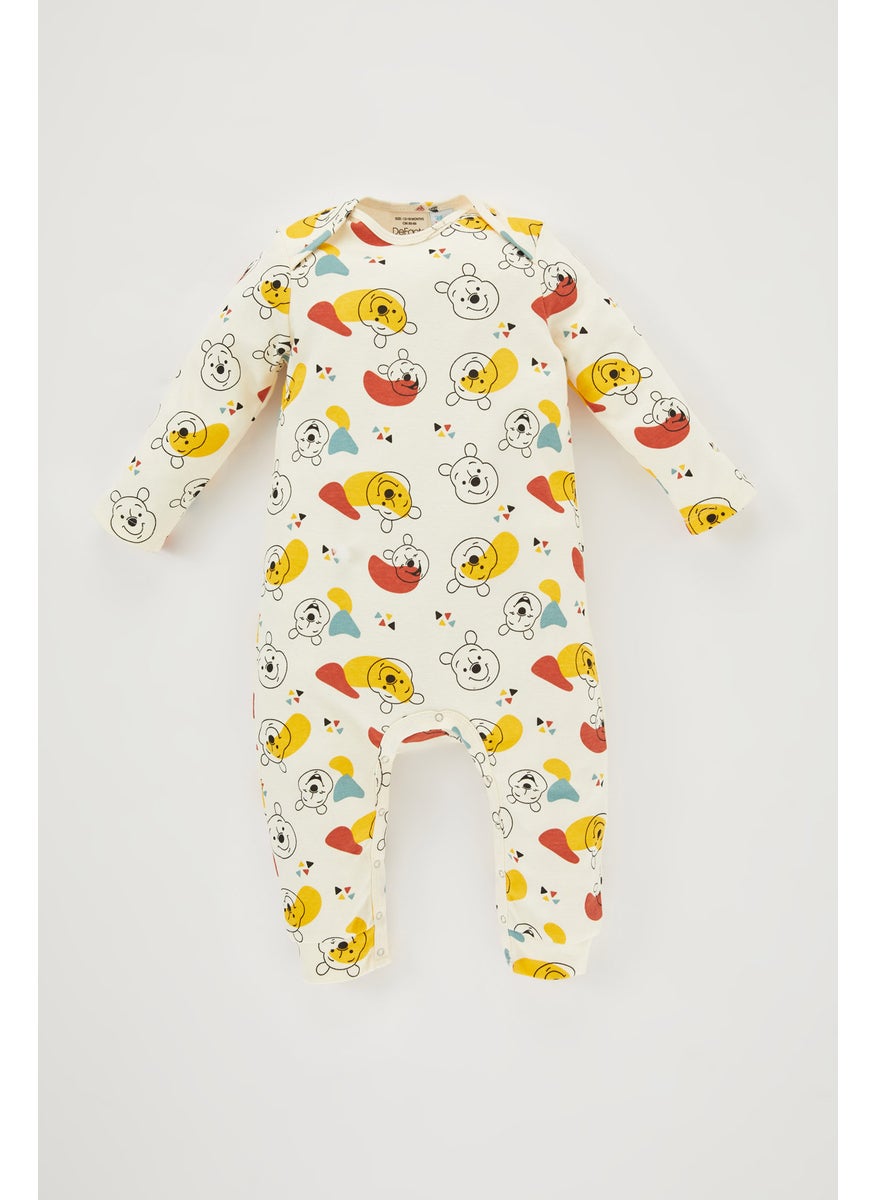 DeFacto BabyBoy Regular Fit Crew Neck Winnie The Pooh Licensed Jumpsuit  - Image 1
