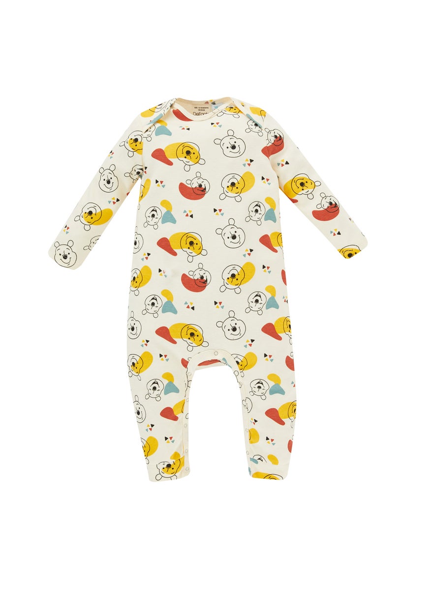 DeFacto BabyBoy Regular Fit Crew Neck Winnie The Pooh Licensed Jumpsuit  - Image 4
