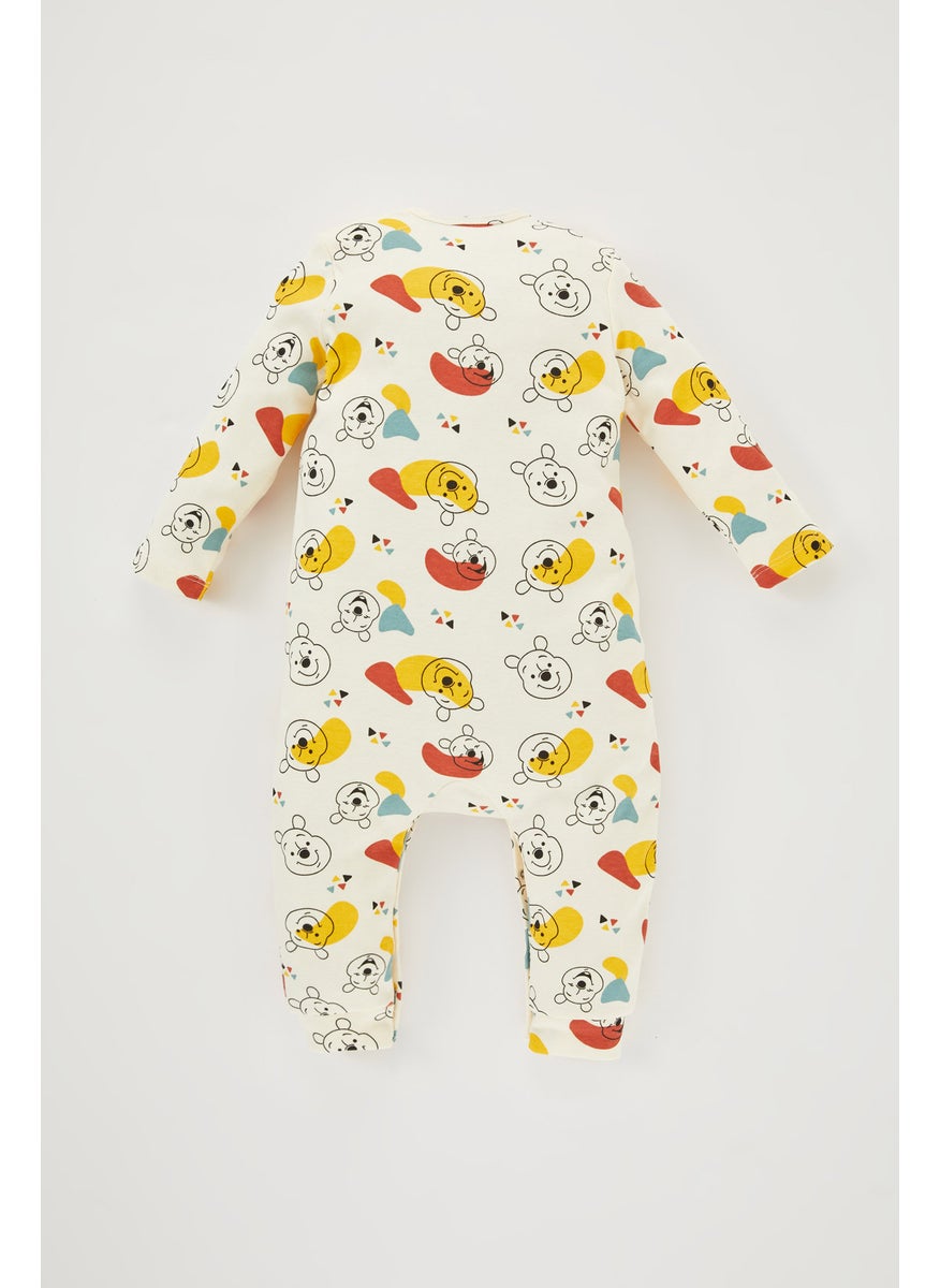 DeFacto BabyBoy Regular Fit Crew Neck Winnie The Pooh Licensed Jumpsuit  - Image 2
