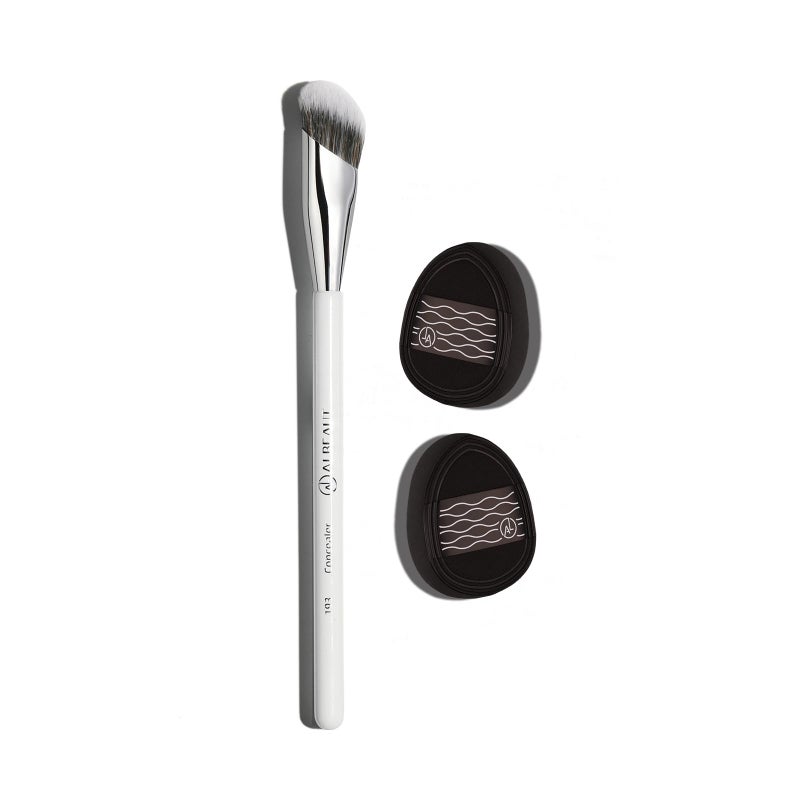 Albeaut Concealer Brush Set Under Eye Concealer Brush with 2PCS Precise Air Cushion Puff Multi-use for Powder Liquid Concealer/Blush/Highlighter Mini & Portable - Image 1