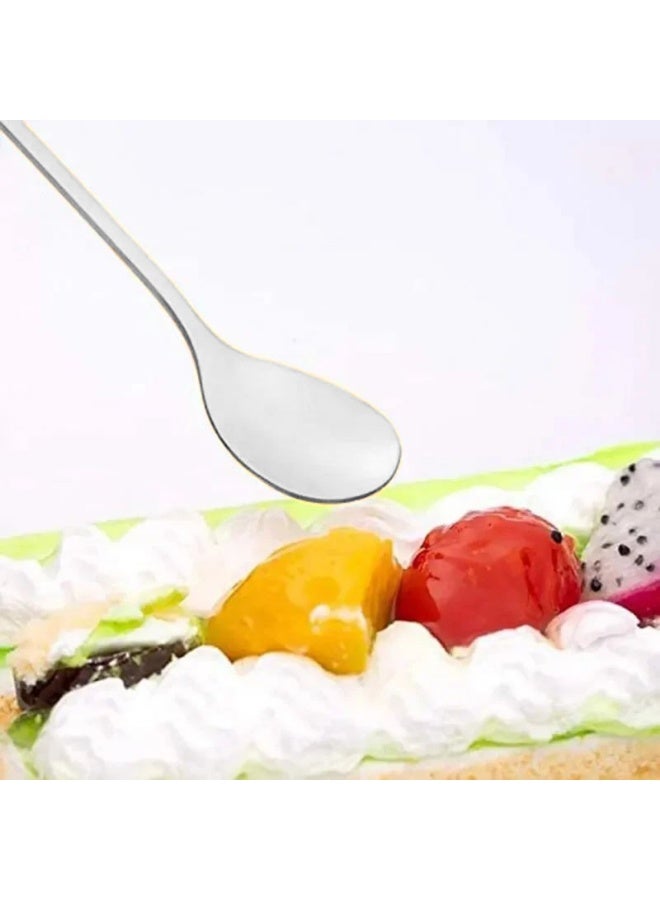 طقم ملاعق قهوة من 6 قطع من الفولاذ المقاوم للصدأ - Image 3