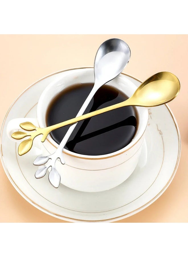 طقم ملاعق قهوة من 6 قطع من الفولاذ المقاوم للصدأ - Image 5