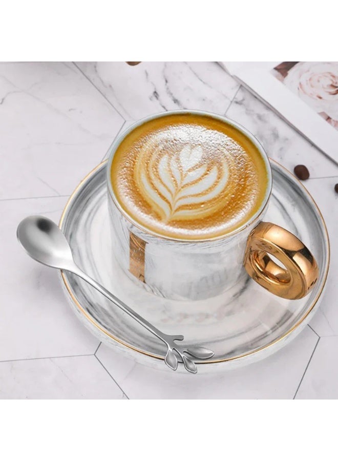 طقم ملاعق قهوة من 6 قطع من الفولاذ المقاوم للصدأ - Image 4