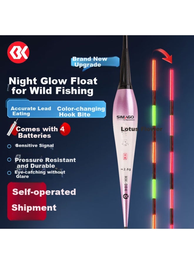 simago Luminous Floating Bite Alarm With Color Changing, Gravity Sensor, Super Bright Electronic Float, Highly Sensitive, Waterproof, Shadowless Float Hh-06 - Image 1