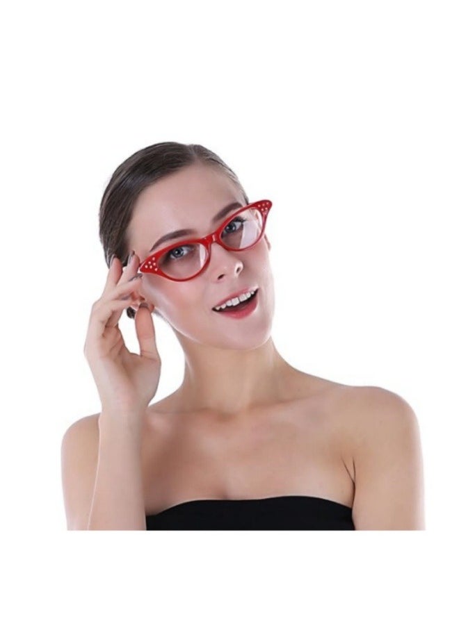 ILovhaprty - 6 Pack Retro Hippie Accessories, Flapper Great Accessories Set Chiffon Scarf Cat Eye Glasses Bandana Tie Headband Earrings - Image 1