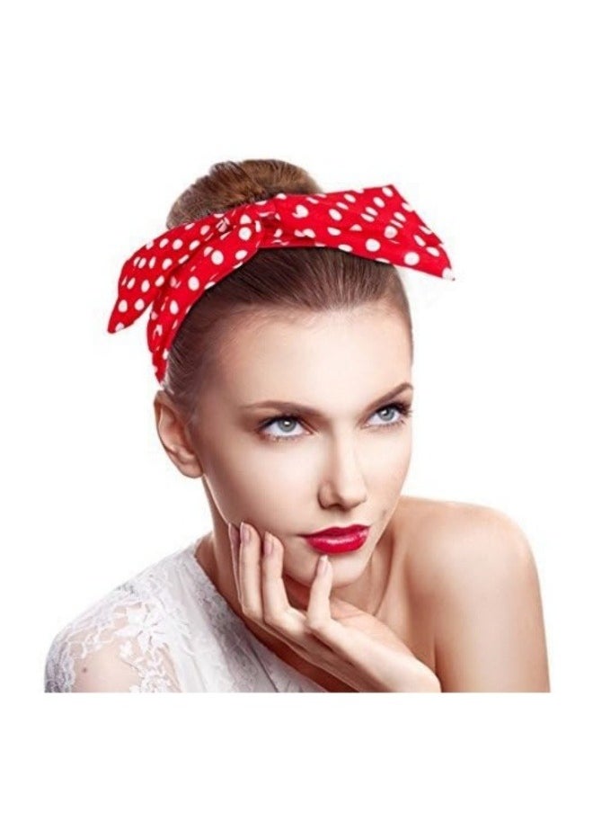 ILovhaprty - 6 Pack Retro Hippie Accessories, Flapper Great Accessories Set Chiffon Scarf Cat Eye Glasses Bandana Tie Headband Earrings - Image 1