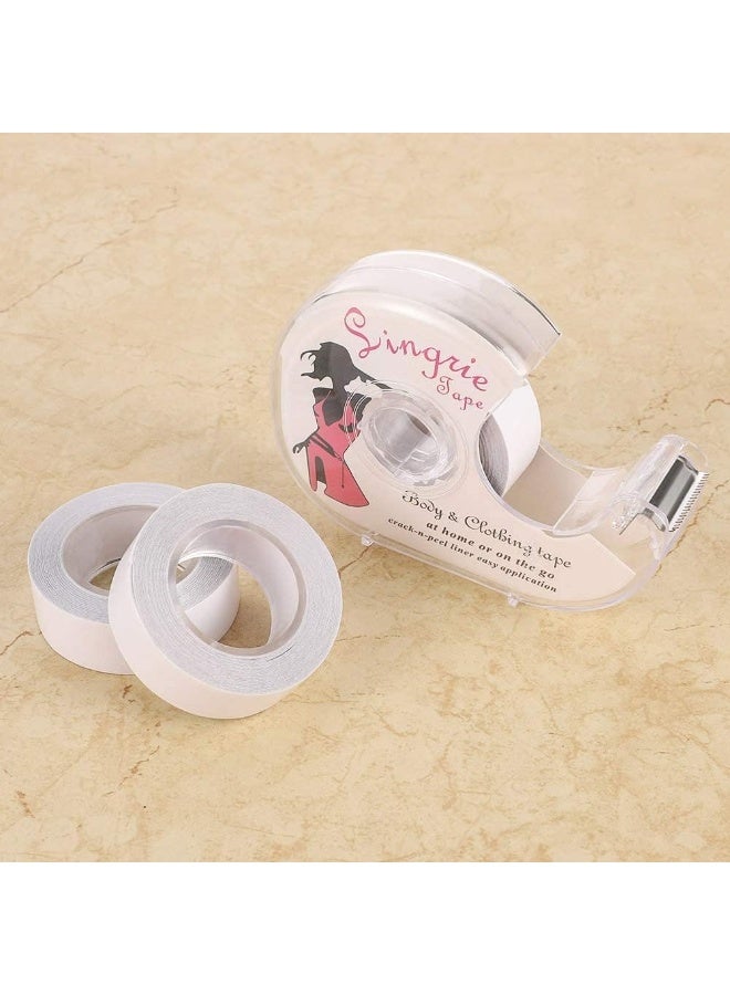 Double Sided Clothing Tape, Clear Fabric Strong Adhesive for Lingerie, Body, Fashion, Boob, Dress, Bra - 1+4 Set - Image 3