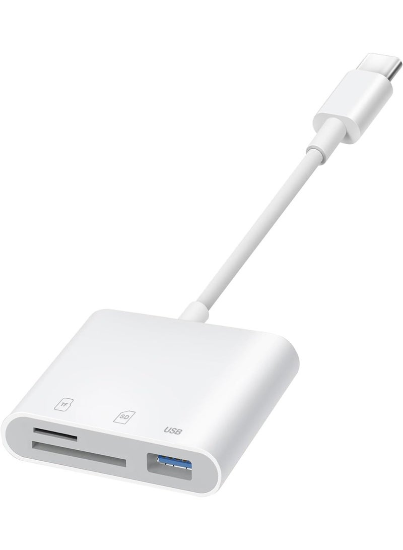 USB C SD Card Reader for iPhone 17/16/15 Series, USB C to Micro SD Memory Card Adapter for iPad/Mac Pro/Air, USBC/Type C Camera Card Reader with USB A Port for Phone, Laptop and More USBC Devices - Image 4