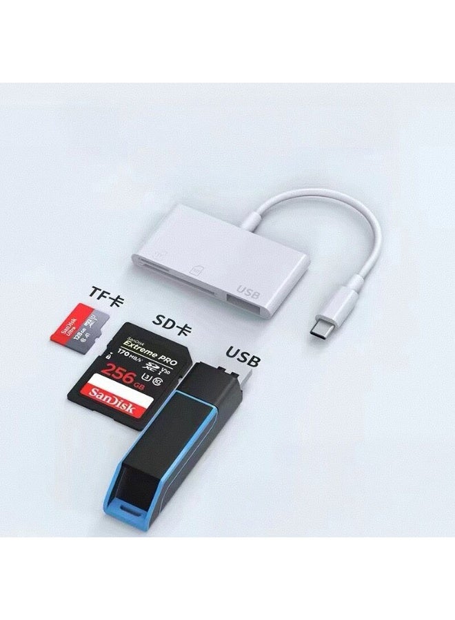 USB C SD Card Reader for iPhone 17/16/15 Series, USB C to Micro SD Memory Card Adapter for iPad/Mac Pro/Air, USBC/Type C Camera Card Reader with USB A Port for Phone, Laptop and More USBC Devices - Image 2