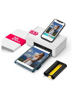 Liene Liene 4x6'' Photo Printer, Wi-Fi Picture Printer, 20 Sheets, Full-Color Photo, Photo Printer for iPhone, Android, Smartphone, Computer, Thermal dye Sublimation, Portable Photo Printer for Home Use  - Image 1