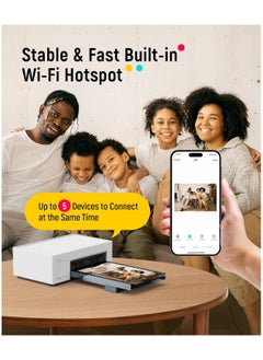 Liene Liene 4x6'' Photo Printer, Wi-Fi Picture Printer, 20 Sheets, Full-Color Photo, Photo Printer for iPhone, Android, Smartphone, Computer, Thermal dye Sublimation, Portable Photo Printer for Home Use  - Image 2