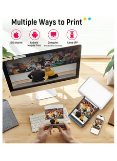 Liene Liene 4x6'' Photo Printer, Wi-Fi Picture Printer, 20 Sheets, Full-Color Photo, Photo Printer for iPhone, Android, Smartphone, Computer, Thermal dye Sublimation, Portable Photo Printer for Home Use  - Image 5