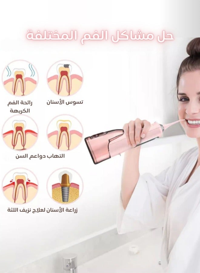 SEJOY Water Flosser with 270mL Tank 4 Modes 6 Jet Tips,Dental Oral Irrigator for Home and Travel for Oral Care,USB Rechargeable Cordless Water Dental Picks for Teeth Cleaning,IPX7 Waterproof - Image 4