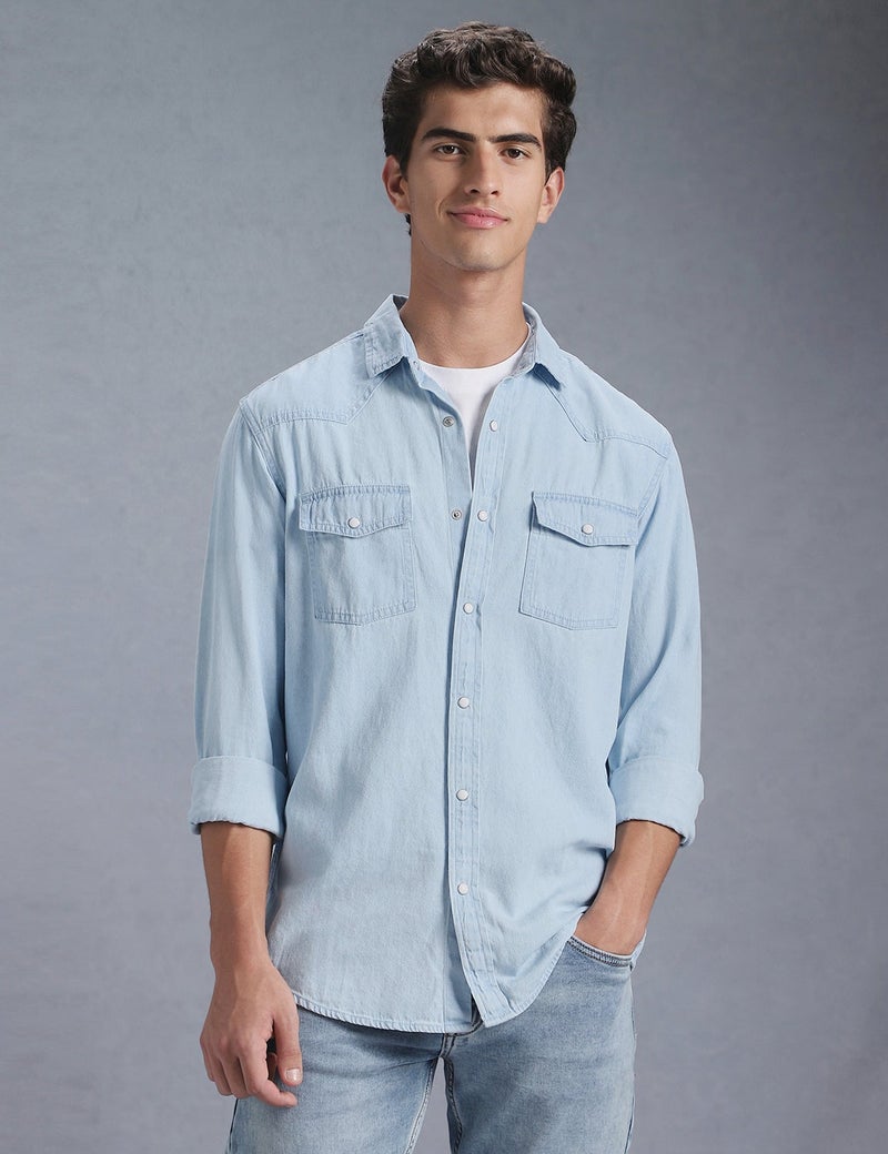 inkd Men's Regular Fit Shirt - 100% Cotton | Casual Shirts for Men | Full Sleeve - Image 5