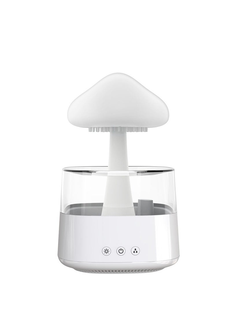 عربست مرطب السحابة الممطرة المرطب الليلي بالضوء الليلي مرطب نافورة مكتب نافورة النوم بجانب السرير مرطب مكتب النوم الاسترخاء مزاج قطرة الماء صوت 450 مل - Image 1