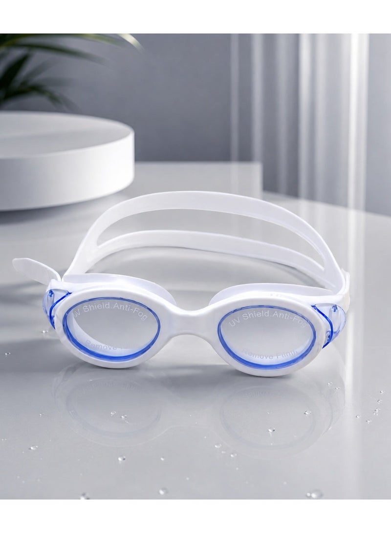 speedo Professional swimming goggles for adults and teenagers with anti-fog lenses and UV protection, including a storage case and extra ear tips. - Image 1