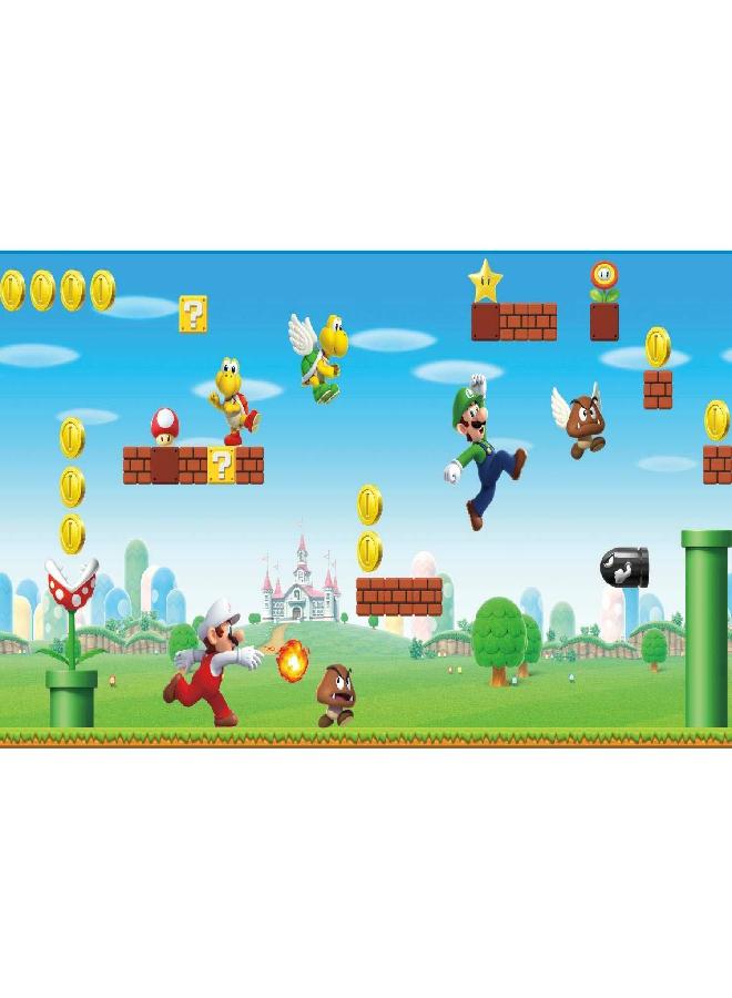 RoomMates RMK11193BD Nintendo New Super Mario Bros. Peel and Stick Wallpaper Border, red, blue, green - Image 4