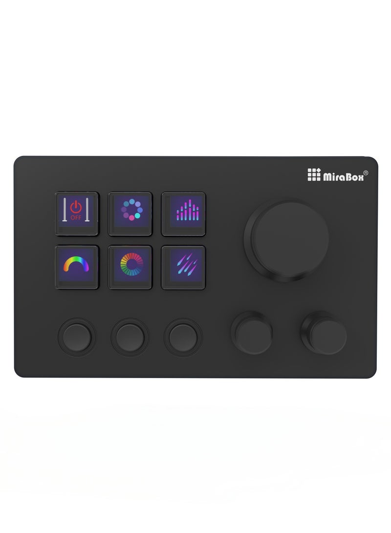 MiraBox Stream Controller Deck with12 Customizable Macro Keys to Trigger Actions in OBS Twitch YouTube for Content Creators Stream Dock Compatible with PC & Mac N3 Black Macro Keypad - Image 1