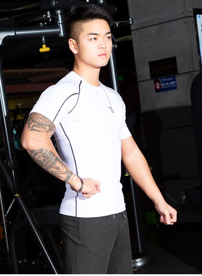 Loquat Men Quick Dry Breathable Sports T-Shirt White - Image 1