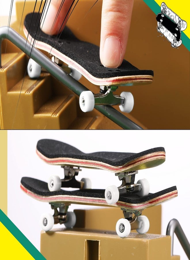 Zhehao 8 Pcs Fingerboard Bearing Wheels Standard Fingerboard Tool CNC Lathed Bearing Wheels Screwdriver and 2 Pcs Nut Driver for 34 mm Wide Decks Finger Skateboard Trucks(White) - Image 5