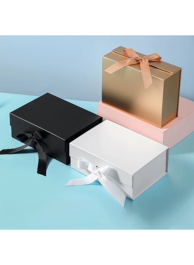 SKT Shiketro Gold Foldable Luxury Magnetic Gift Box With Ribbon, Suitable For Holidays, Birthdays, Anniversaries and Other Occasions - Image 5