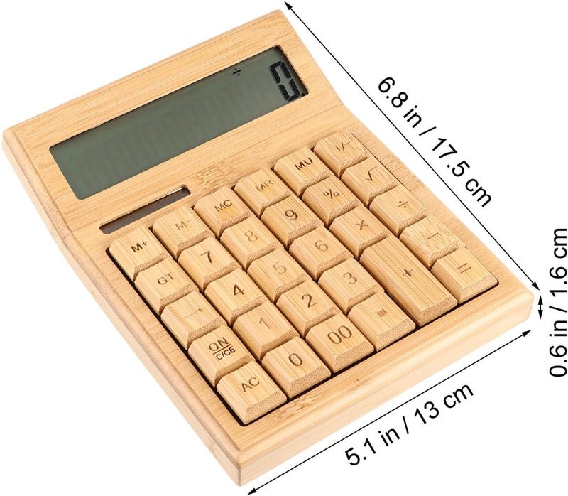 Abaodam Portable 29-Key Solar Calculator with Case, Solar-Powered Electronic Calculator for Office Use, Adjustable Angle Design for School and Business Calculations - Image 2