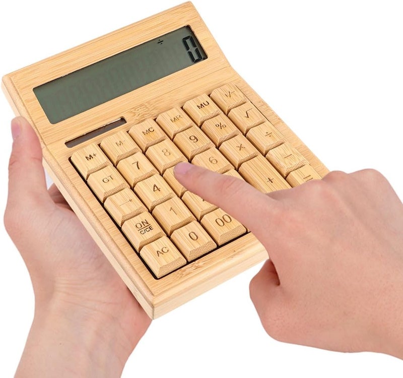 Abaodam Portable 29-Key Solar Calculator with Case, Solar-Powered Electronic Calculator for Office Use, Adjustable Angle Design for School and Business Calculations - Image 5