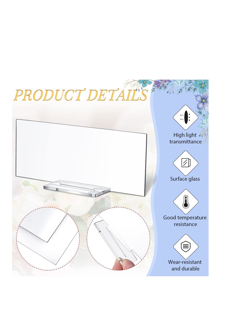 SYOSI - 10 Pcs Acrylic Place Card Stands Clear Table Display Holder Acrylic Sign Stand Wedding Table Number with Card Slot for Wedding Reception Office Menu DIY Art Meeting(Rectangle,5.9 x 4 Inch) - Image 1