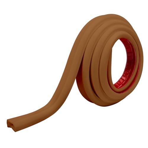 RUBBER BOND TV Cord Hider – Flexible Wall Cord Cover Slim Design Silicone Cable Raceway - Self Adhesive, Cut to Size Design for Hiding Wires on Wall - Clean Home Setup Cable Concealment (Brown, 10 Feet) - Image 2