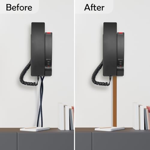 RUBBER BOND TV Cord Hider – Flexible Wall Cord Cover Slim Design Silicone Cable Raceway - Self Adhesive, Cut to Size Design for Hiding Wires on Wall - Clean Home Setup Cable Concealment (Brown, 10 Feet) - Image 5