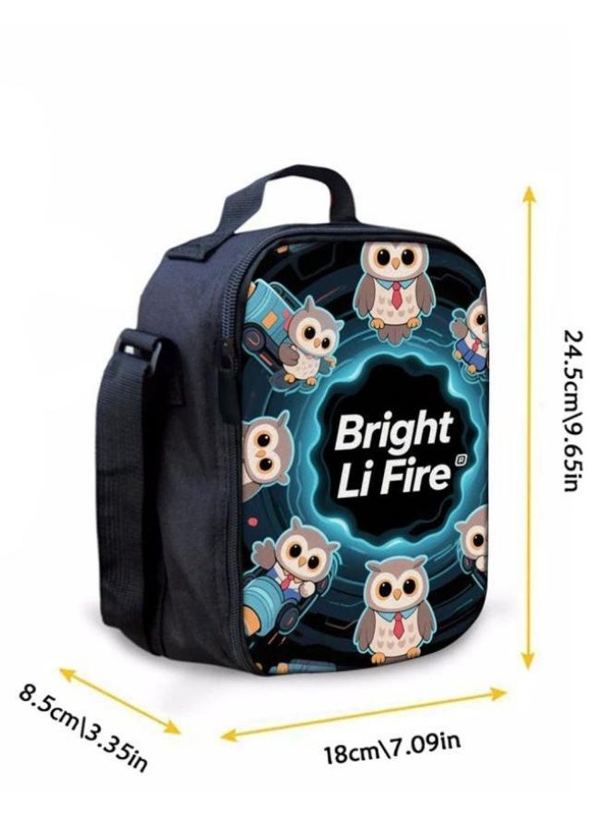 Bright Li Fire Three-piece set of cartoon bags, easily cope with various occasions (students, children, friends' outings, mountain climbing, schooling, etc.) | Backpack + hand-held + stationery bag | School season/holiday gifts - 81 - Image 3