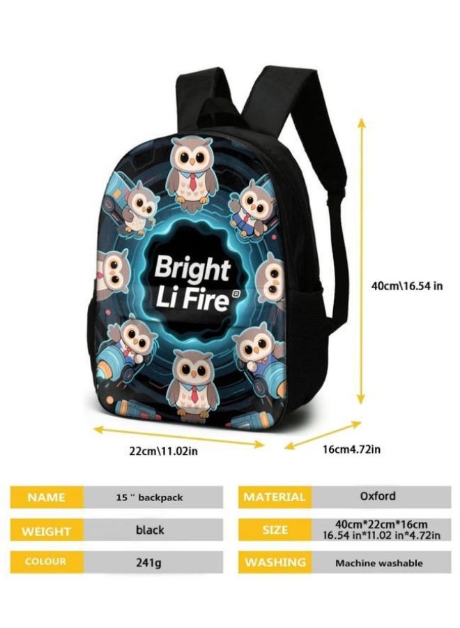 Bright Li Fire Three-piece set of cartoon bags, easily cope with various occasions (students, children, friends' outings, mountain climbing, schooling, etc.) | Backpack + hand-held + stationery bag | School season/holiday gifts - 81 - Image 5