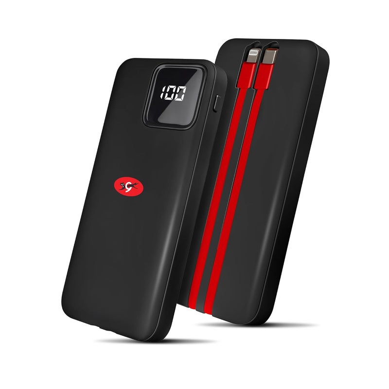 Eveready بنك الطاقة ألتيمّا PB10 مع كابلات مدمجة 10,000 مللي أمبير، شحن سريع 22.5 واط، منافذ متعددة وتوافق عالمي، إدخال وإخراج TypeC، مؤشر بطارية رقمي، حماية من الشحن الزائد - Image 1