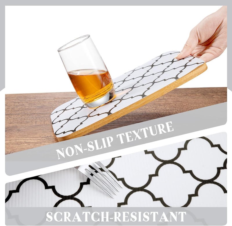 Ash  Roh Ash & Roh Anti-Slip Place Mat Waterproof EVA Solid Liners for Kitchen Cabinets, Drawers, Tables - Food Grade, Textured, Washable, Multipurpose Shelf Mats (White Window, 45 x 300) - Image 5