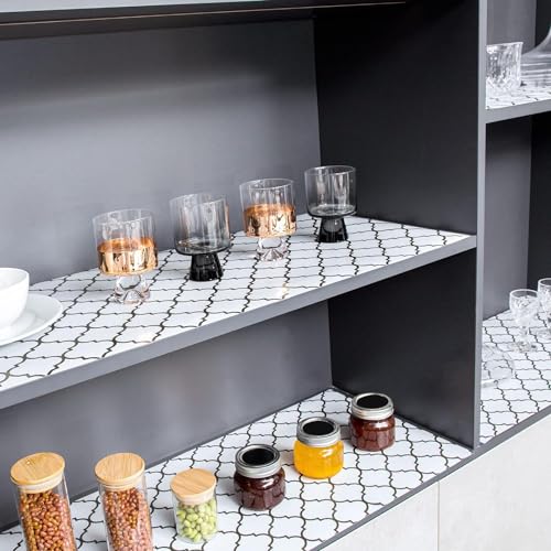 Ash  Roh Ash & Roh Anti-Slip Place Mat Waterproof EVA Solid Liners for Kitchen Cabinets, Drawers, Tables - Food Grade, Textured, Washable, Multipurpose Shelf Mats (White Window, 45 x 300) - Image 4