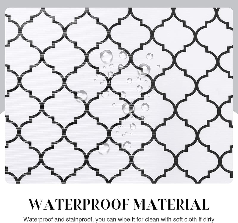 Ash  Roh Ash & Roh Anti-Slip Place Mat Waterproof EVA Solid Liners for Kitchen Cabinets, Drawers, Tables - Food Grade, Textured, Washable, Multipurpose Shelf Mats (White Window, 45 x 300) - Image 3